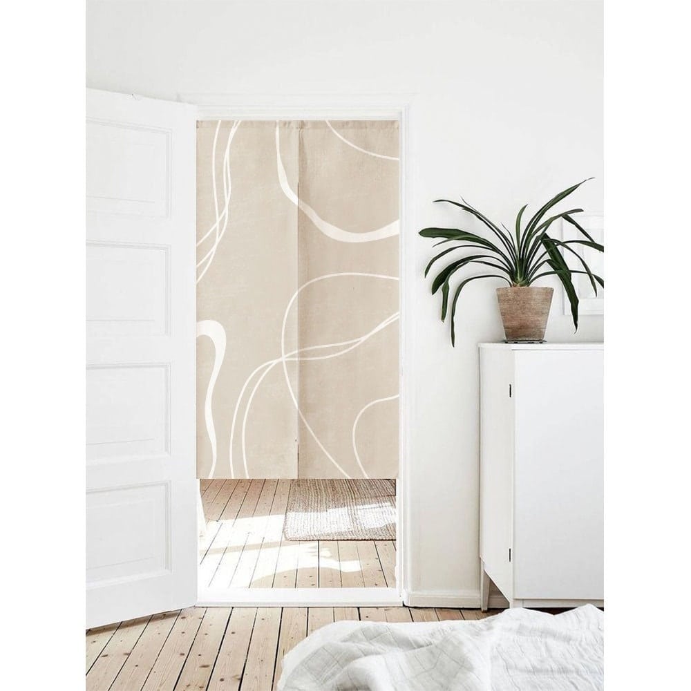 Light gray background Doorway Noren Curtain image 0