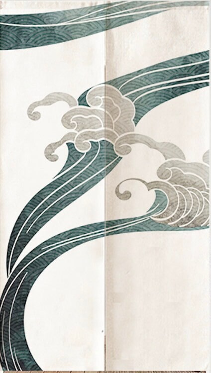 Spider plant pattern Doorway Noren Curtain image 1