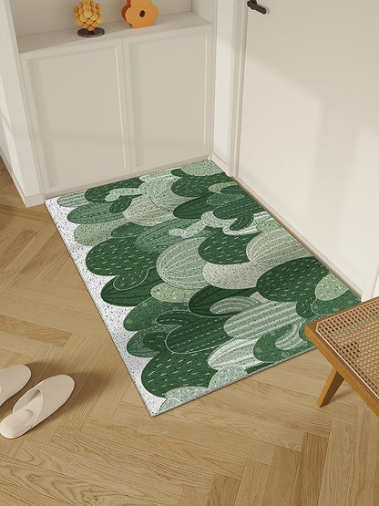 Green Cactus Entrance Door Mat