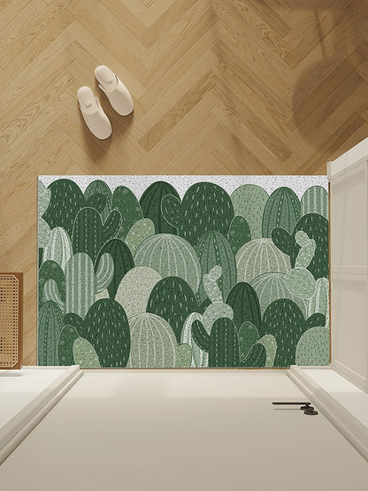 Green Cactus Entrance Door Mat