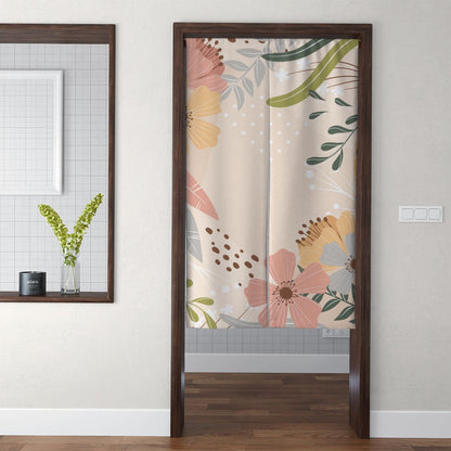 Pink Rainforest Print Japanese Door Curtain