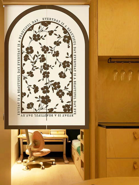 Flower door curtain